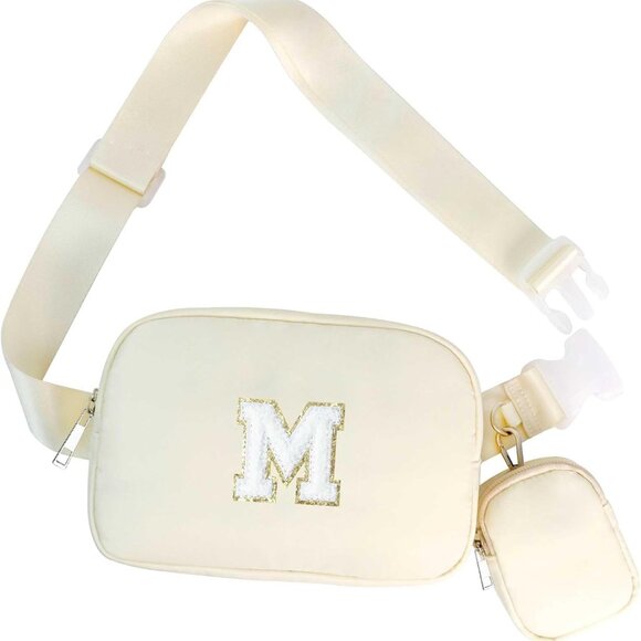 Personalized Initial Fanny Pack for Girls - Perfect Birthday Gift in Cream-M - Picture 1 of 9